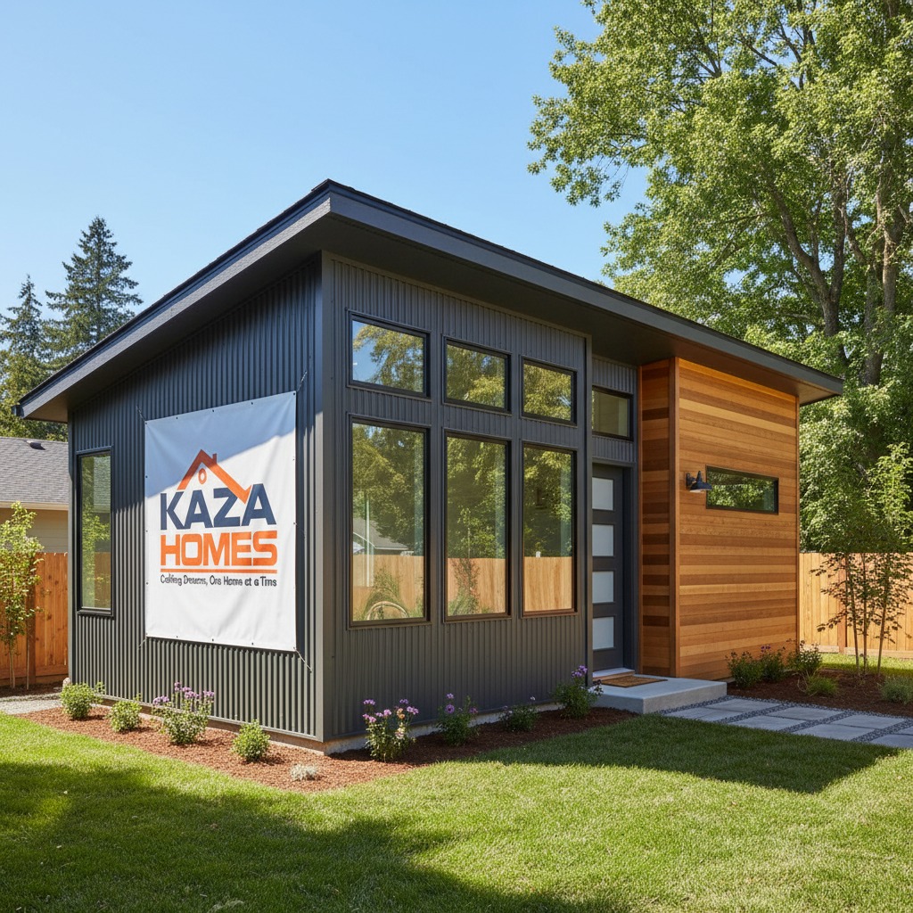 Dark-clad modern studio ADU